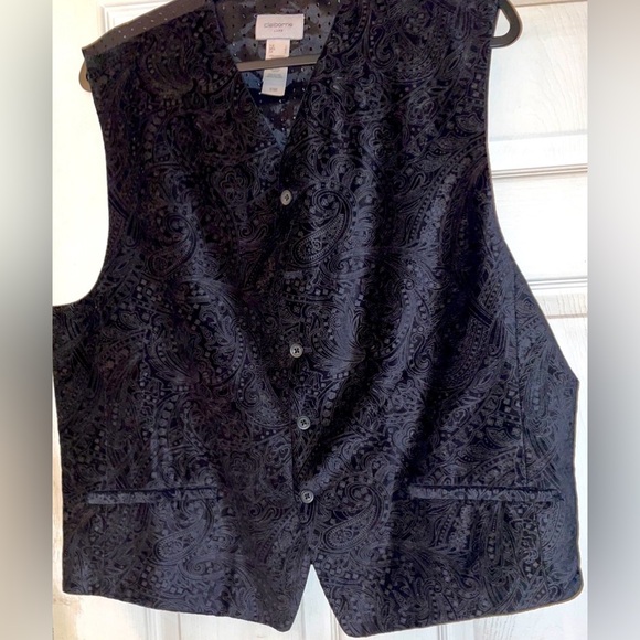 Liz Claiborne Mens Paisley Print Vest Dinner Formal Evening Prom Size Large New - Picture 1 of 14